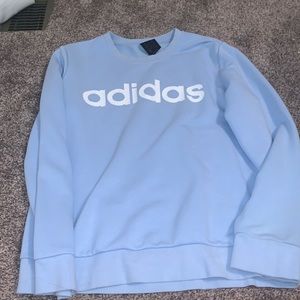 blue adidas crewneck